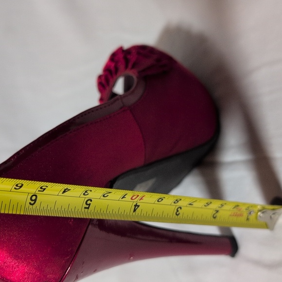 Call It Spring Red Satin Pumps - Picture 9 of 10